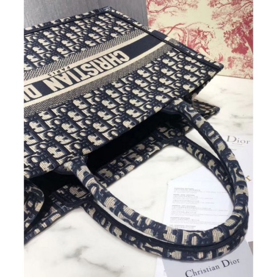 Replica Christian Dior Small Book Tote Bag Dark Blue