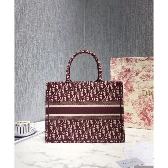Replica Christian Dior Small Book Tote Bag Red