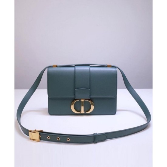 Fake Christian Dior 30 Montaigne Flap Bag Blue Replica