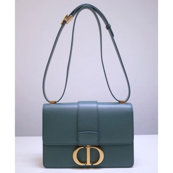 Fake Christian Dior 30 Montaigne Flap Bag Blue Replica