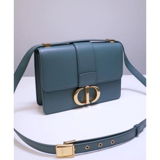 Fake Christian Dior 30 Montaigne Flap Bag Blue Replica
