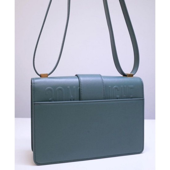 Fake Christian Dior 30 Montaigne Flap Bag Blue Replica
