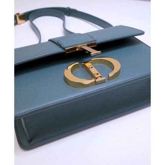 Fake Christian Dior 30 Montaigne Flap Bag Blue Replica