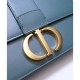 Fake Christian Dior 30 Montaigne Flap Bag Blue Replica