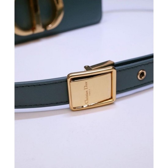 Fake Christian Dior 30 Montaigne Flap Bag Blue Replica