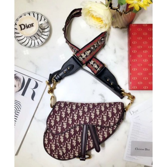 Fake Christian Dior Saddle Bag M0446 Red Replica