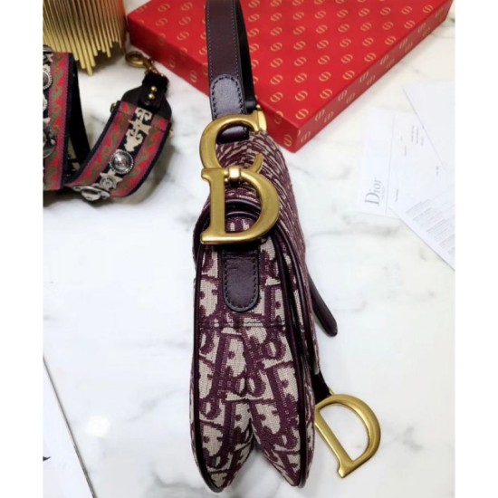 Fake Christian Dior Saddle Bag M0446 Red Replica