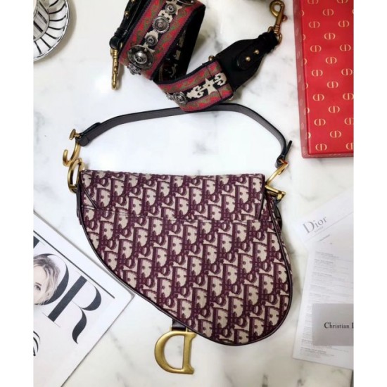 Fake Christian Dior Saddle Bag M0446 Red Replica