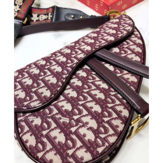 Fake Christian Dior Saddle Bag M0446 Red Replica