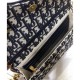 Replica Christian Dior Saddle long wallet with flap S5614 Dark Blue