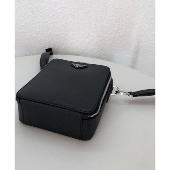 Replica Prada Brique Saffiano leather bag 2VH066 Black