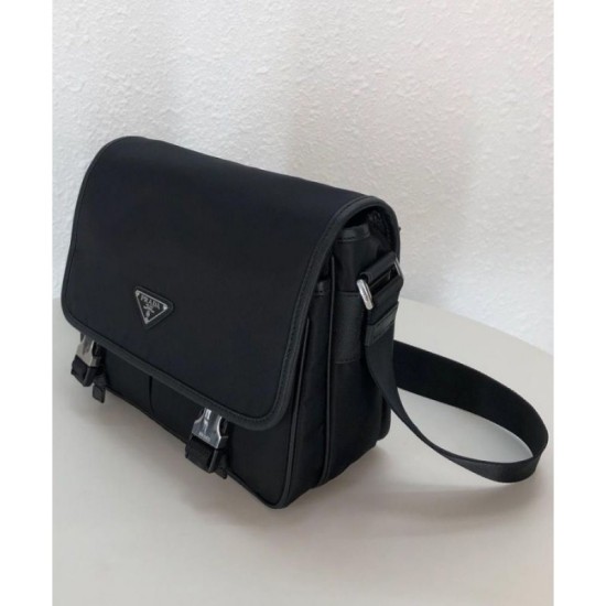Fake Prada Nylon shoulder bag 2VD769 Black Replica