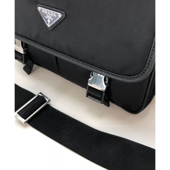 Fake Prada Nylon shoulder bag 2VD769 Black Replica