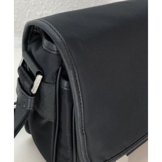 Fake Prada Nylon shoulder bag 2VD769 Black Replica