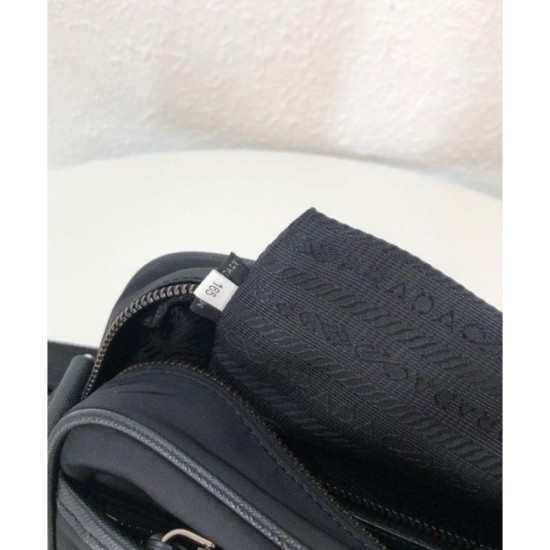 Replica Prada Nylon shoulder bag 2VH048 Black