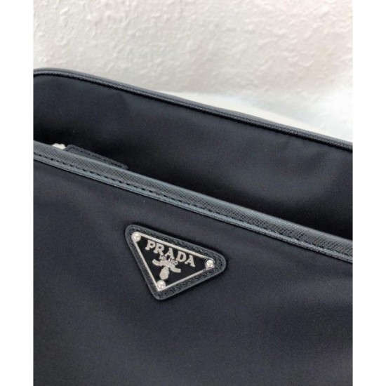 Replica Prada Nylon shoulder bag 2VH048 Black