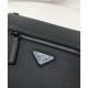 Fake Prada Saffiano leather shoulder bag 2VH062 Black Replica