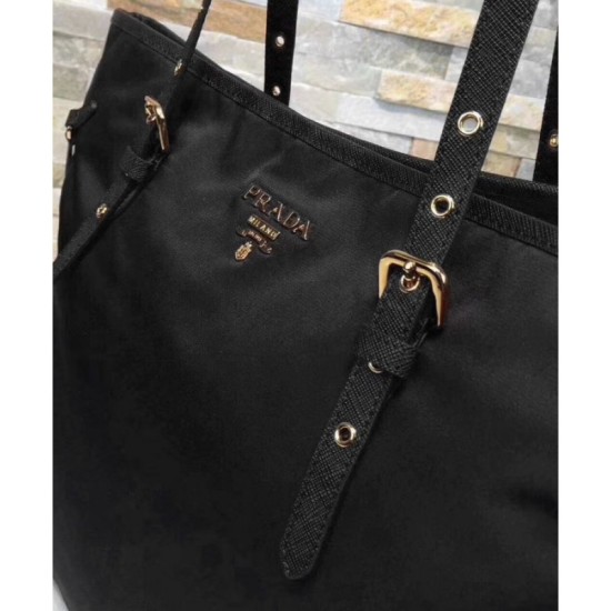 Replica Prada Tessuto Saffiano Tote Bag BR4997 Black