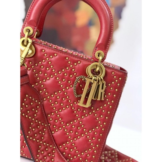 Replica Christian Dior Supple Lady Dior Bag Red
