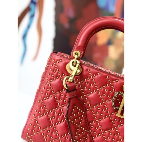 Replica Christian Dior Supple Lady Dior Bag Red