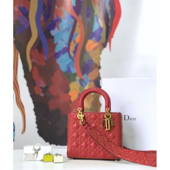 Replica Christian Dior Supple Lady Dior Bag Red
