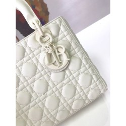 Fake Christian Dior Lady Dior Ultra-Matte Bag White Replica