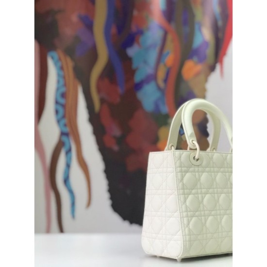 Fake Christian Dior Lady Dior Ultra-Matte Bag White Replica