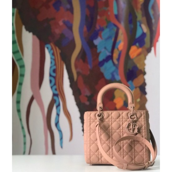 Replica Christian Dior Lady Dior Ultra-Matte Bag Apricot
