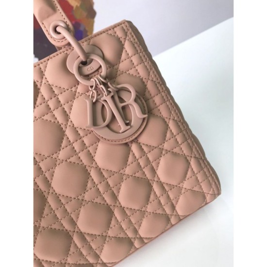 Replica Christian Dior Lady Dior Ultra-Matte Bag Apricot