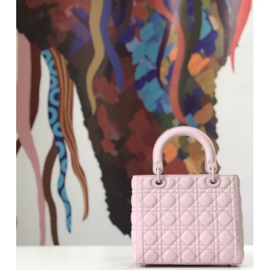 Replica Christian Dior Lady Dior Ultra-Matte Bag Pink