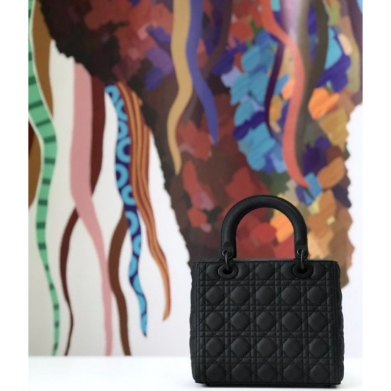 Fake Christian Dior Lady Dior Ultra-Matte Bag Black Replica