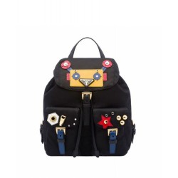 Replica Prada Robot Small Two-Pocket Backpack 1BZ677 Yellow