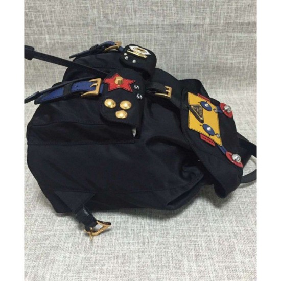 Replica Prada Robot Small Two-Pocket Backpack 1BZ677 Yellow