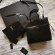 Replica YSL Saint Laurent Monogram Cabas Small Uptown Tote Bag Black