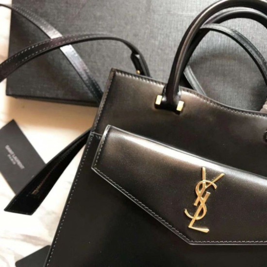 Replica YSL Saint Laurent Monogram Cabas Small Uptown Tote Bag Black