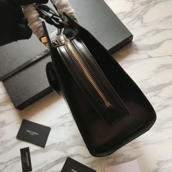 Replica YSL Saint Laurent Monogram Cabas Small Uptown Tote Bag Black