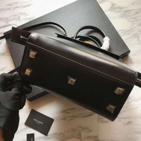 Replica YSL Saint Laurent Monogram Cabas Small Uptown Tote Bag Black