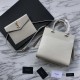 Replica YSL Saint Laurent Monogram Cabas Small Uptown Tote Bag White