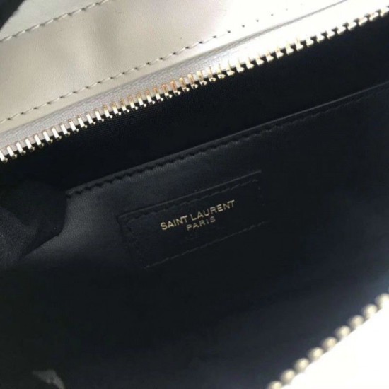 Replica YSL Saint Laurent Monogram Cabas Small Uptown Tote Bag White