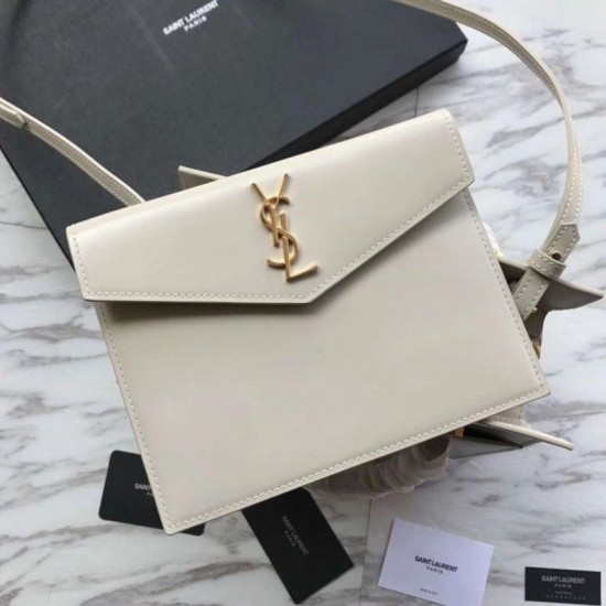 Replica YSL Saint Laurent Monogram Cabas Small Uptown Tote Bag White