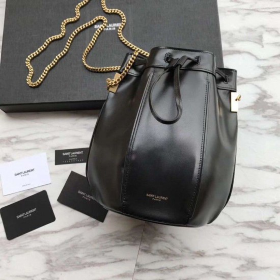 Replica YSL Saint Laurent Talitha Small Bucket Bag Black