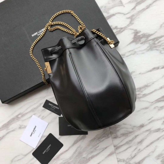 Replica YSL Saint Laurent Talitha Small Bucket Bag Black