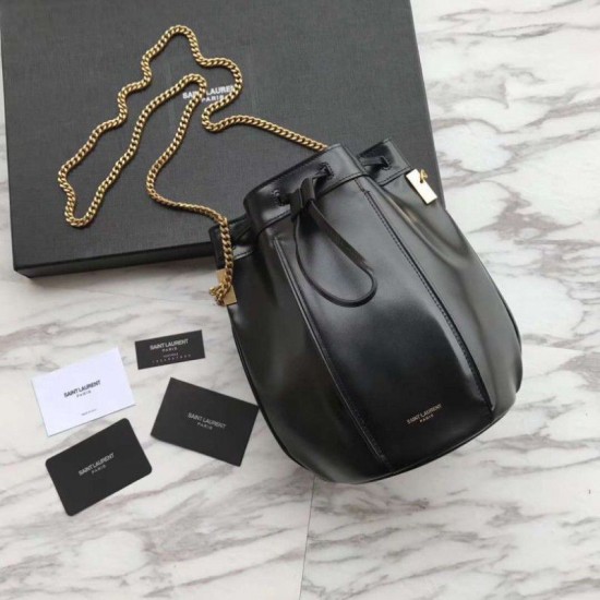 Replica YSL Saint Laurent Talitha Small Bucket Bag Black