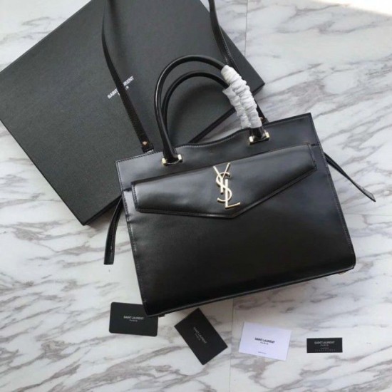 Replica YSL Saint Laurent Medium Monogram Cabas Uptown Tote Black
