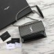Fake YSL Saint Laurent Sunset Diamond Cowhide Bag Black Replica