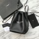Replica YSL Saint Laurent Bucket Teddy Drawstring Bag Black