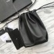 Replica YSL Saint Laurent Bucket Teddy Drawstring Bag Black