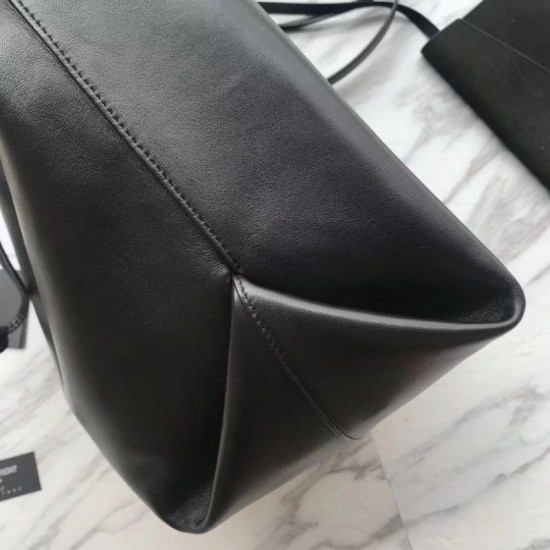 Replica YSL Saint Laurent Bucket Teddy Drawstring Bag Black
