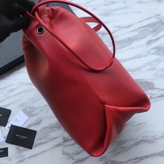 Fake YSL Saint Laurent Bucket Teddy Drawstring Bag Red Replica Replica YSL Saint Laurent Bucket Teddy Drawstring Bag Red