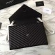 Replica YSL Saint Laurent Envelope Large Bag Grain Poudre Embossed Leather Silver Hardware Replica YSL Saint Laurent Envelope Large Bag Grain Poudre Embossed Leather Silver Hardware